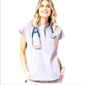 FIGS cement Rafaela scrub top M
